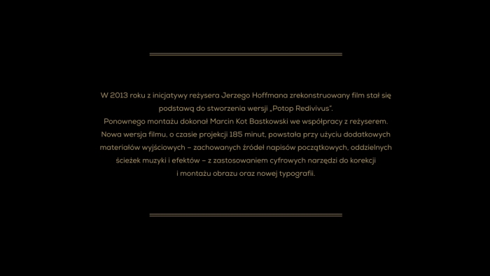 Lektor (VO)<br> Potop Redivivus (1974/2014)